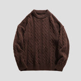 Classic crewneck sweater with breathable and high elasticity fabric.
