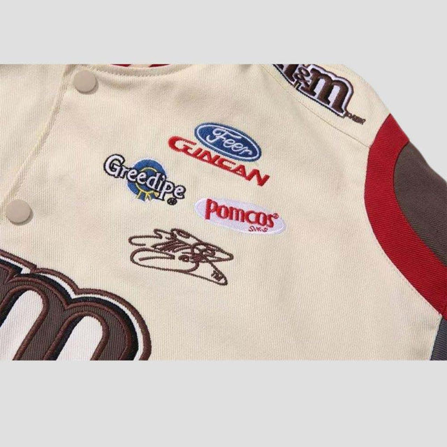 Hip-hop style jacket featuring fun graffiti