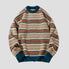 Color-Block Striped Sweater