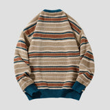 Color-Block Striped Sweater
