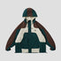 Color-Blocked Hooded Jacket Front View, showcasing its stylish design