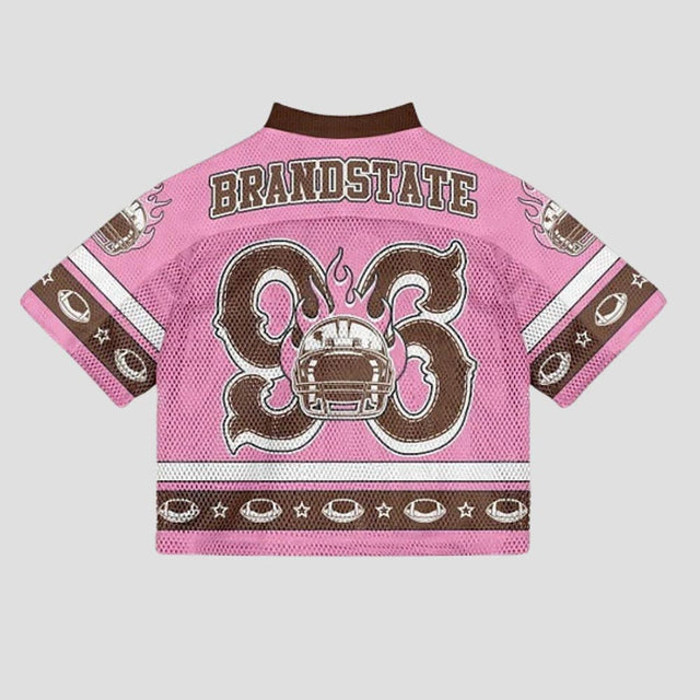 Mesh Colorblock Crop Top