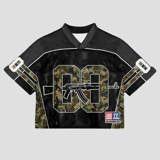 Mesh Colorblock Crop Top