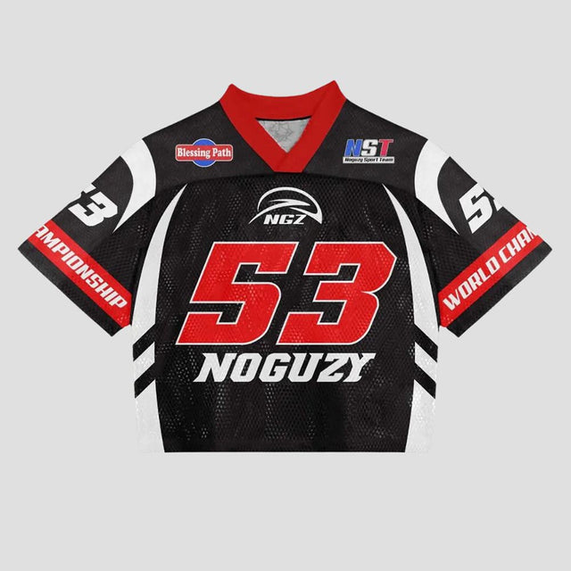 Mesh Colorblock Crop Top