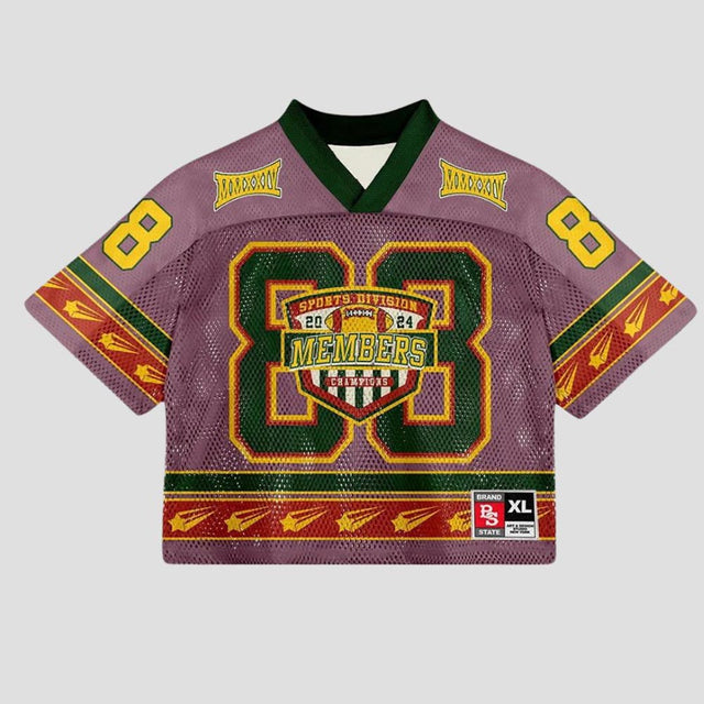 Mesh Colorblock Crop Top