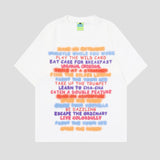Colored Letter Graffiti Cotton Tee