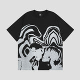 Couples' Graphic T-Shirt - Black