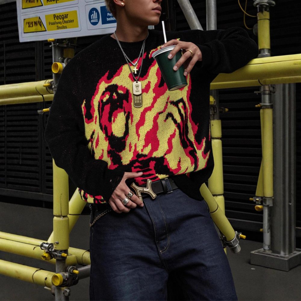 Dark Gothic Skull Sweater