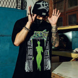 Street fashion T-shirt with hip-hop vibe and alien design