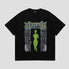 Street fashion T-shirt with green alien print