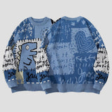 Dinosaur Jacquard Knit Sweater