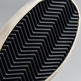 Close-up of the rubber outsole of Distressed Leather Sneakers with slip-resistant tread