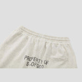 Fashionable terry cloth shorts with dissolved heart pattern.