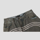 Abrasion-resistant plus size denim shorts with an edgy look