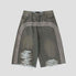 Hip-hop style distressed plus size denim shorts