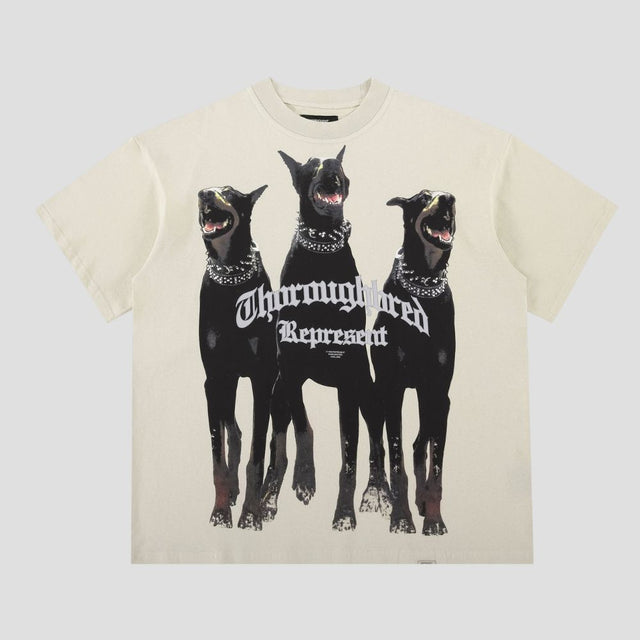 Dobermann-Print-T-Shirt