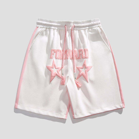 Street fashion shorts in vibrant colors.