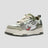 Dragon-adorned leather sneakers with elevated sole