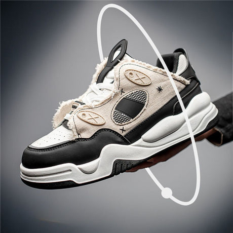 Side profile of the sneakers, highlighting the comfortable fit and stylish design