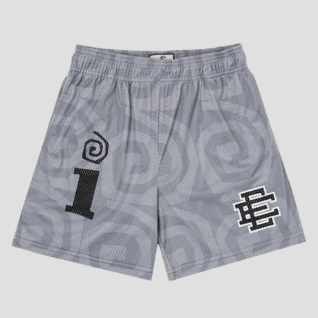 Unisex shorts with color block details, athletic style, and breathable mesh construction.