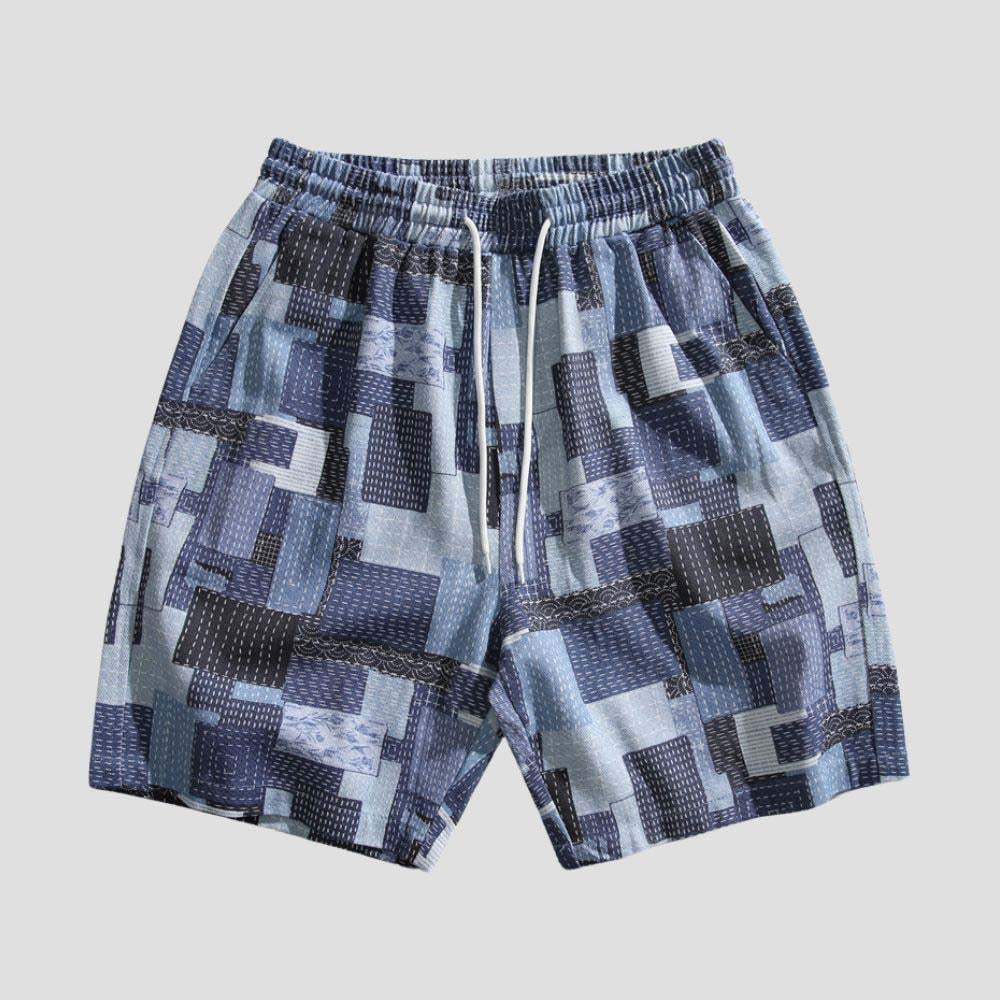 Street style hip-hop cotton shorts with a loose fit.