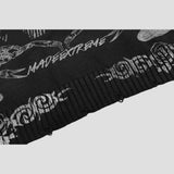 Gothic Skull Print Knitted Sweater