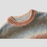 Soft touch unisex sweater with satin gradient color design.
