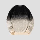 Sweater with gradient color and starry texture design.
