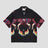 Quirky artistic graffiti Hawaiian shirt with cooling fabric and loose fit.