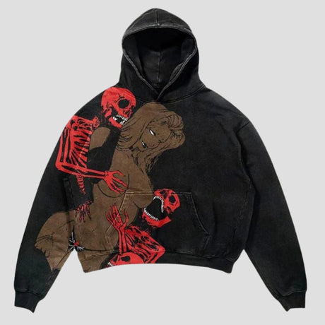 Graphic Print Hooded Sweatshirt