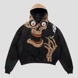 Smoking Skull Graphic Hoodie