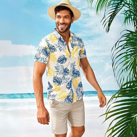 Camisa hawaiana de manga corta