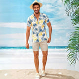 Camisa hawaiana de manga corta