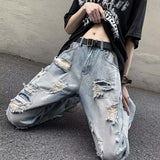 Fashionable distressed jeans