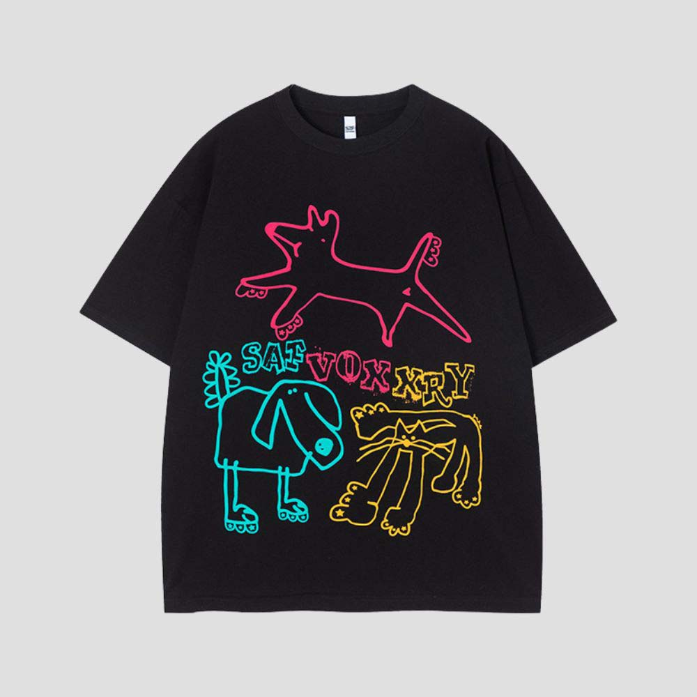 Personalized graffiti spoof tee for street fashion