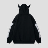 Hoodie with Horn Decorations
