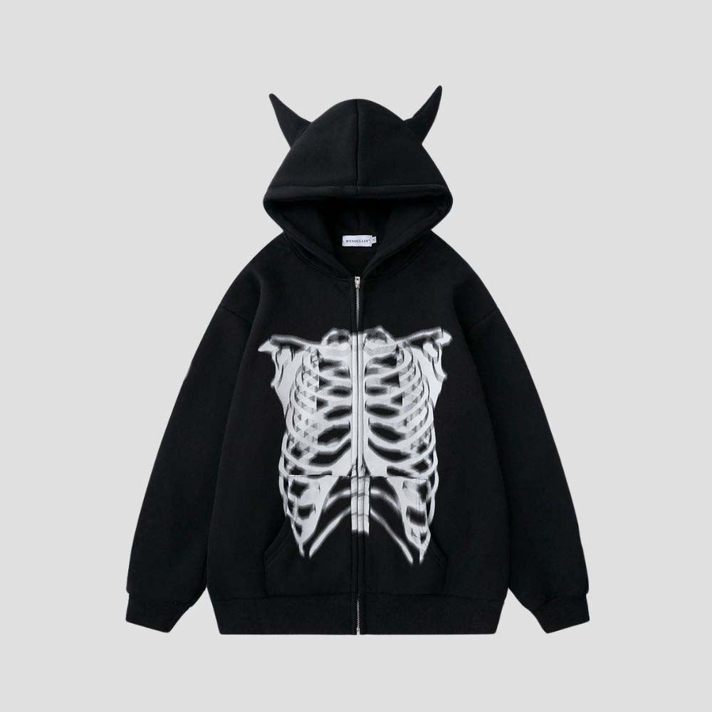 Street style hoodie with hip-hop influence