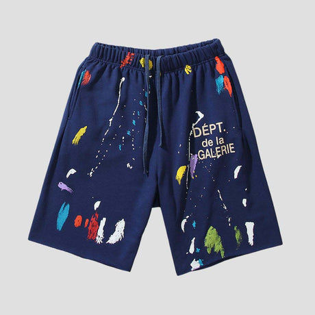 Breathable streetwear shorts with hip-hop influence and graffiti design