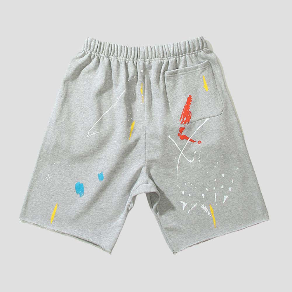 Graffiti print hip-hop shorts for street-style enthusiasts