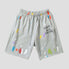 Stylish quick-dry shorts with hip-hop graffiti motif