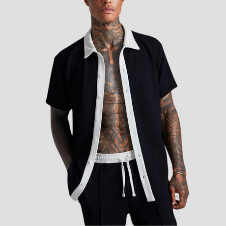 LBL Cardigan Short Sleeve Set