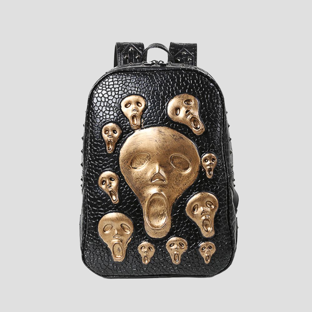 Large capacity 3D skull backpack