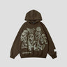 Front view of Line Art Character Printed Sweatshirt