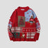 Front view of the Loose Christmas Sweater featuring classic holiday patterns