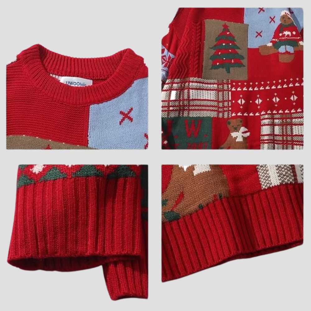 Loose Christmas Sweater available in a variety of festive colors