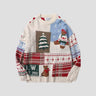 Front view of the Loose Christmas Sweater featuring classic holiday patterns