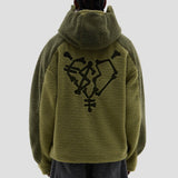 Loose-Fit Casual Sherpa Jacket