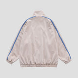 Back view of the loose warm cotton jacket, featuring a comfortable design suitable for all-day wear