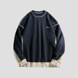 Front view of the Loose Color Block Sweatshirt showcasing its vibrant design.
