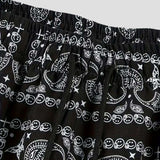 Street-style athletic shorts with classical art print